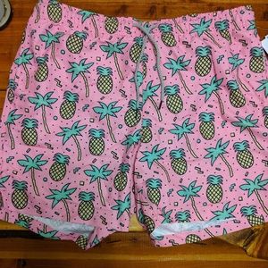 Retro swim trunks